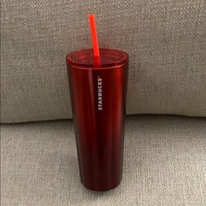 Starbucks RED Scalloped Metallic Ombre Cold Cup